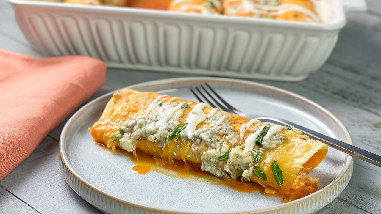 Buffalo Chicken Enchiladas