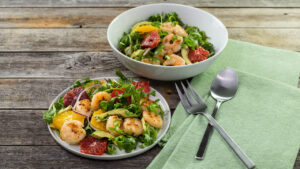 Winter Citrus, Shrimp, and Avocado Salad