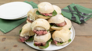 Beef Tenderloin Sandwiches with Lemony Horseradish Sauce