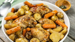 Braised Chicken Thighs with Garlic and Rosemary