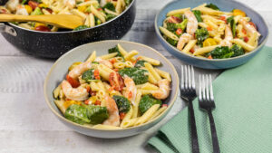 One-Pot Penne Primavera With Shrimp