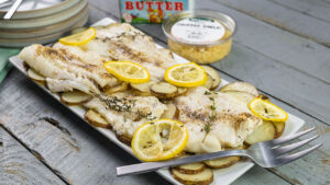 Sheet-Pan Herb & Lemon Cod Fillets with Buttery Potatoes