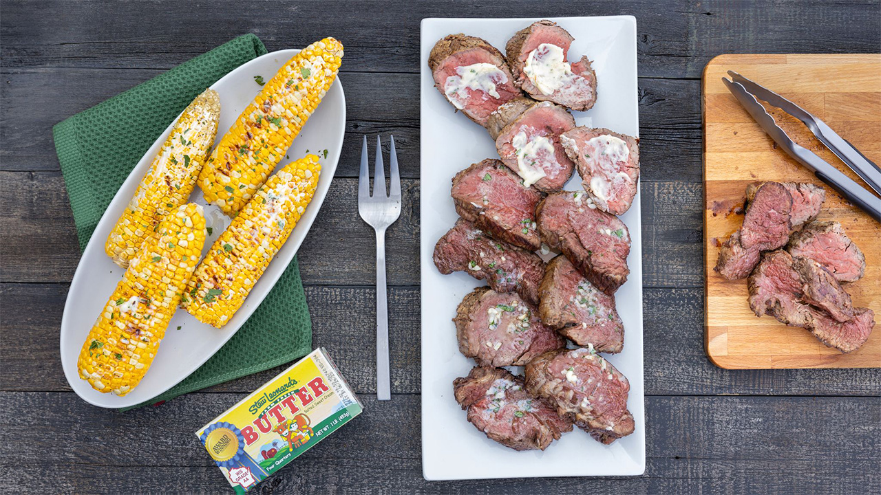 Grilled Whole Beef Tenderloin with Garlic-Herb Butter